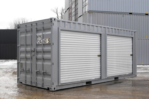 Conteneur de stockage 20 pieds avec portes roulantes