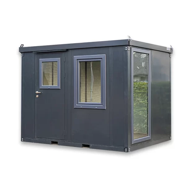 Container bureau anthracite 4x2m avec double porte et fenêtre - Image 9