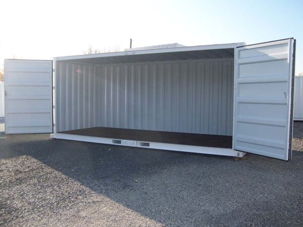 Container de stockage 20 pieds Open Side – Blanc - Image 3