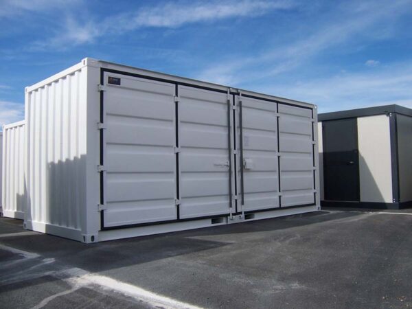 Container de stockage 20 pieds Open Side – Blanc - Image 4