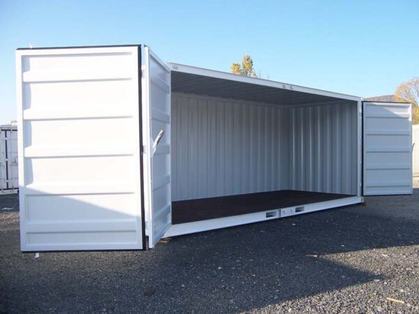 Container de stockage 20 pieds Open Side – Blanc - Image 5