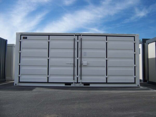 Container de stockage 20 pieds Open Side – Blanc - Image 6